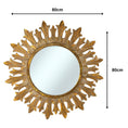 Load image into Gallery viewer, Christian/French Mirror Round | Gold Antique 80cm
