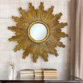 Load image into Gallery viewer, Fun Round Mirror with Ornately Decorated Frame | Gold Crack 80x80cm
