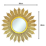 Trento Round Mirror | Gold Wash