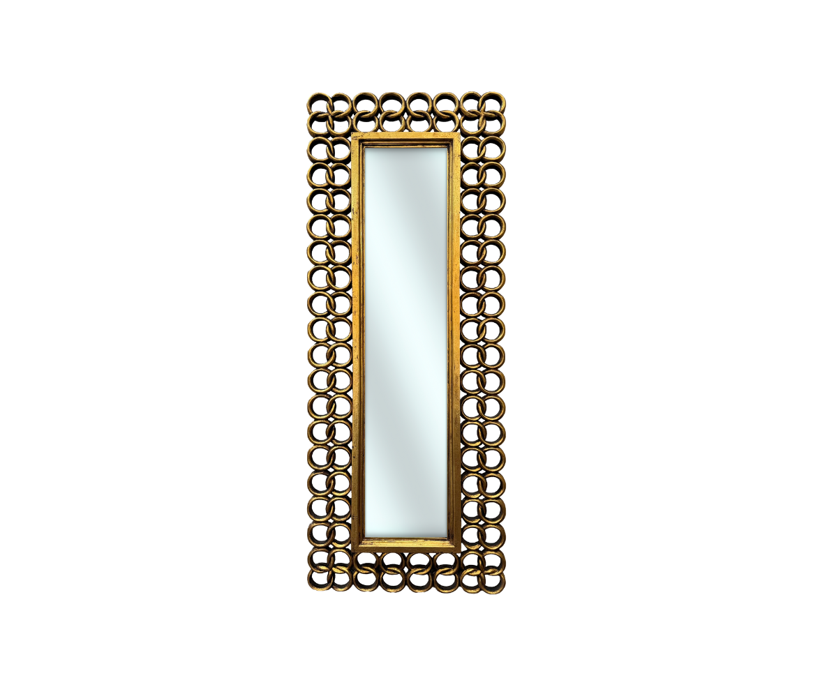 Square Ring Mirror 160x60 | Gold