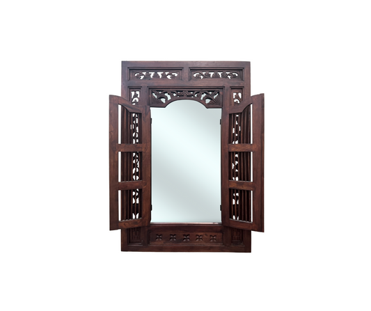 Solo Window Frame Mirror 200x100 | Brown