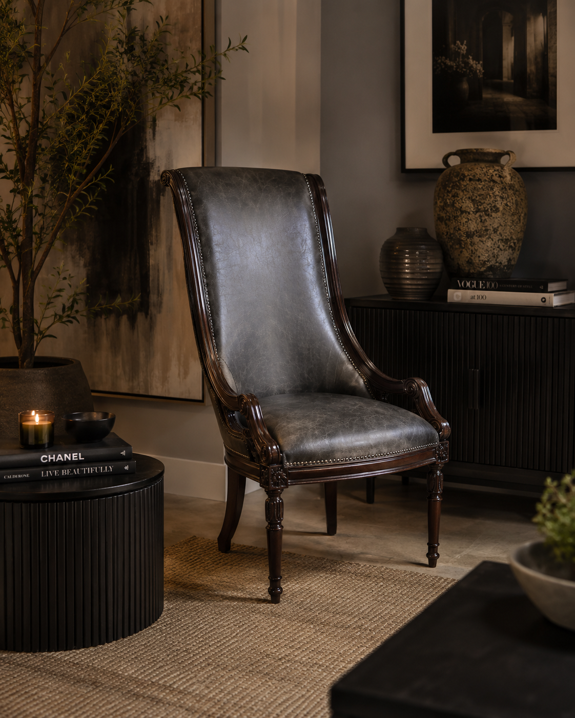 Chair Bex Cognac Leather | Occasional