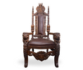 Load image into Gallery viewer, Wooden King Chair | Brown Leather
