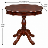 Classic Mahogany Scalloped Side Table