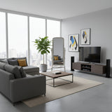 Full-length freestanding floor mirror with a slim metal frame and adjustable stand, perfect for bedrooms, dressing rooms, walk-in closets, and living spaces. This contemporary mirror enhances natural light while complementing modern, Scandinavian, minimalist, and luxury interiors.