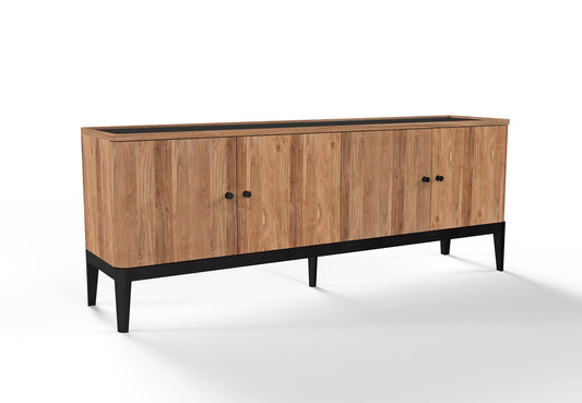 4 Door Server, Sideboard | Natural 76x200x46cm