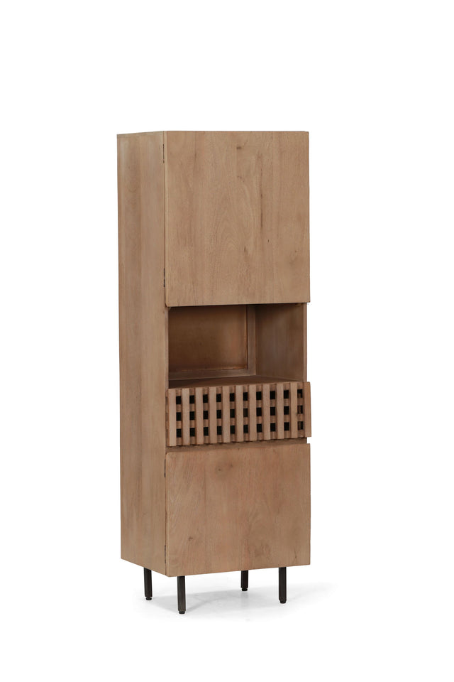 Drawer Lemon Tree 2 Door, 1 Drawer Cabinet | Natural 183x46x61cm – Yellow Lemon Tree