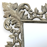 Baron Art Décor Square Mirror | Silver Large Wall Mirror