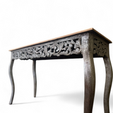 WOODEN CONSOLE TABLE | Silver Finish