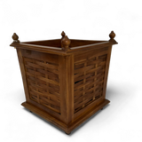WOODEN TEAK BASKET