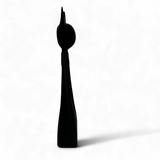 WOODEN CAT WITH NECKLACE MEDIUM | BLACK