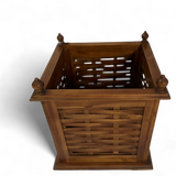 WOODEN TEAK BASKET