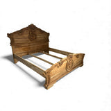 Regal Carved Wooden Bed Frame | CEMPAKA BLOCK