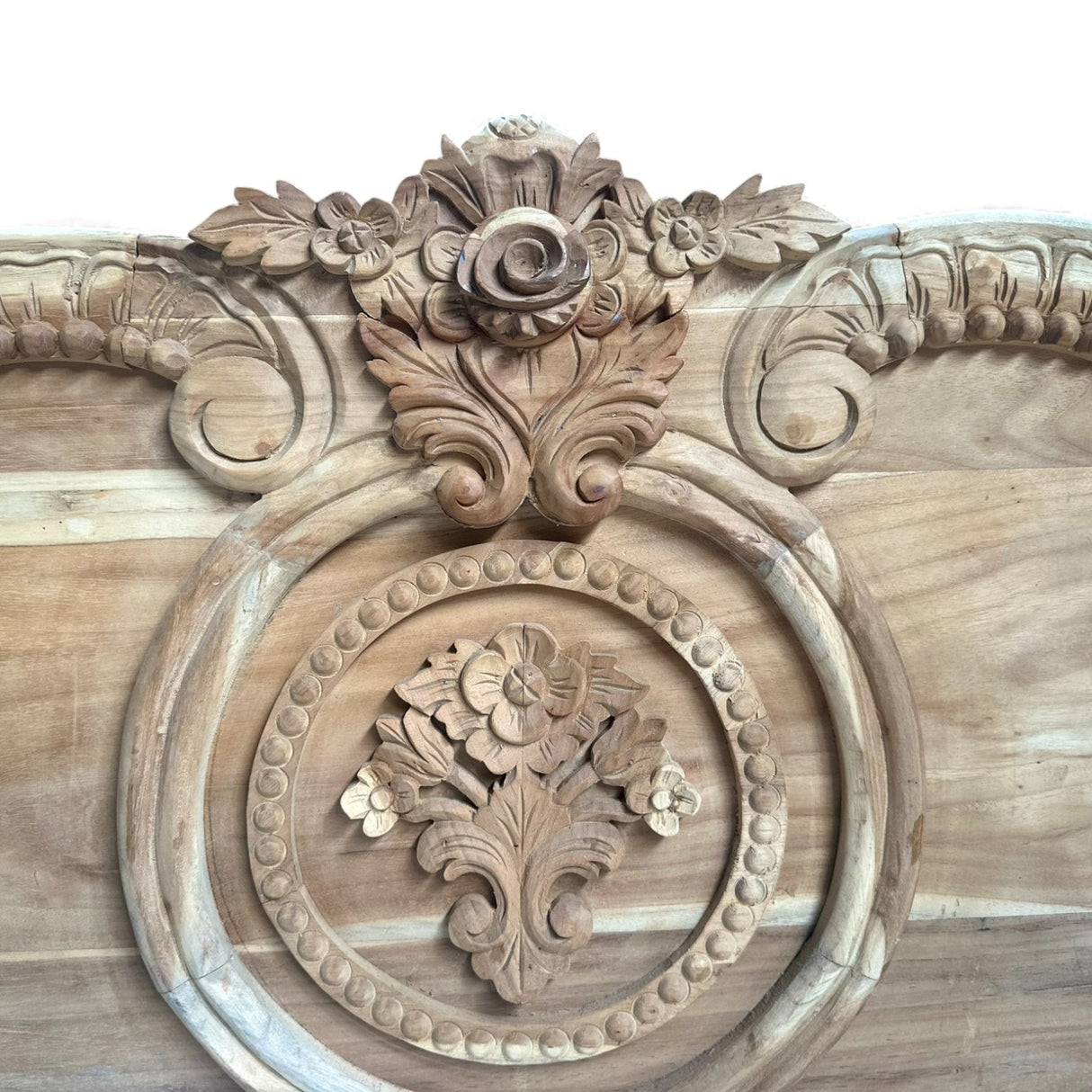 Regal Carved Wooden Bed Frame | CEMPAKA BLOCK