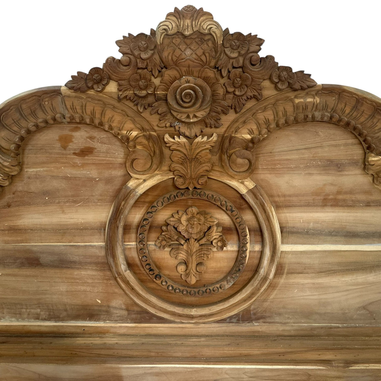 Regal Carved Wooden Bed Frame | CEMPAKA BLOCK