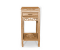 Load image into Gallery viewer, 1 Drawer Carved Tall Side Table | Natural
