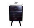 Load image into Gallery viewer, Retro Bedside Pedestal 3Drw | Dark
