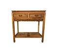 Load image into Gallery viewer, 2 Drawer Handle Carving Table | Teak
