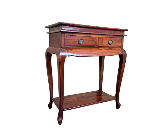 Side Table Classic 2 Drawer | Brown