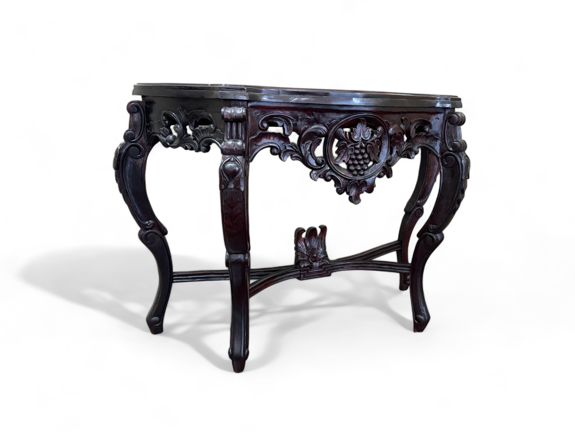 Console Grapes Engraved | Dark Brown