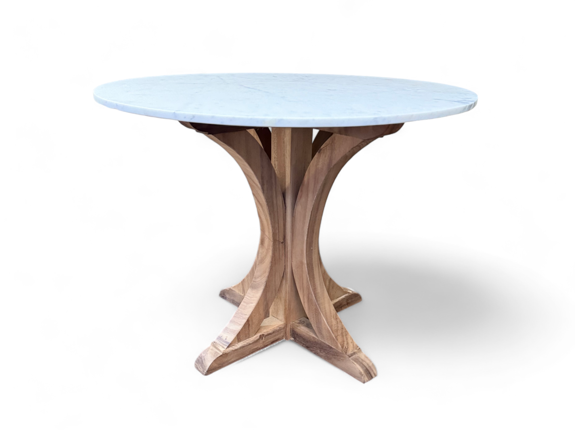 Curved Dining Table Leg Only | Natural Teak