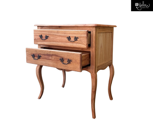 French Bedside Table | Natural 80x74x44cm