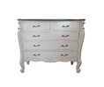 Load image into Gallery viewer, Gray Curved Chest of Drawers | 5Drw Dark Wood
