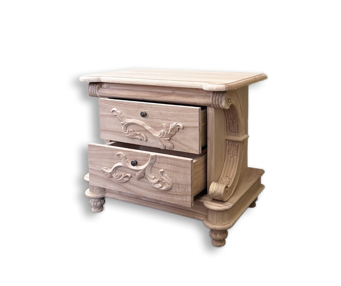 Belagio Bedside Pedestal | Natural 60x70x45