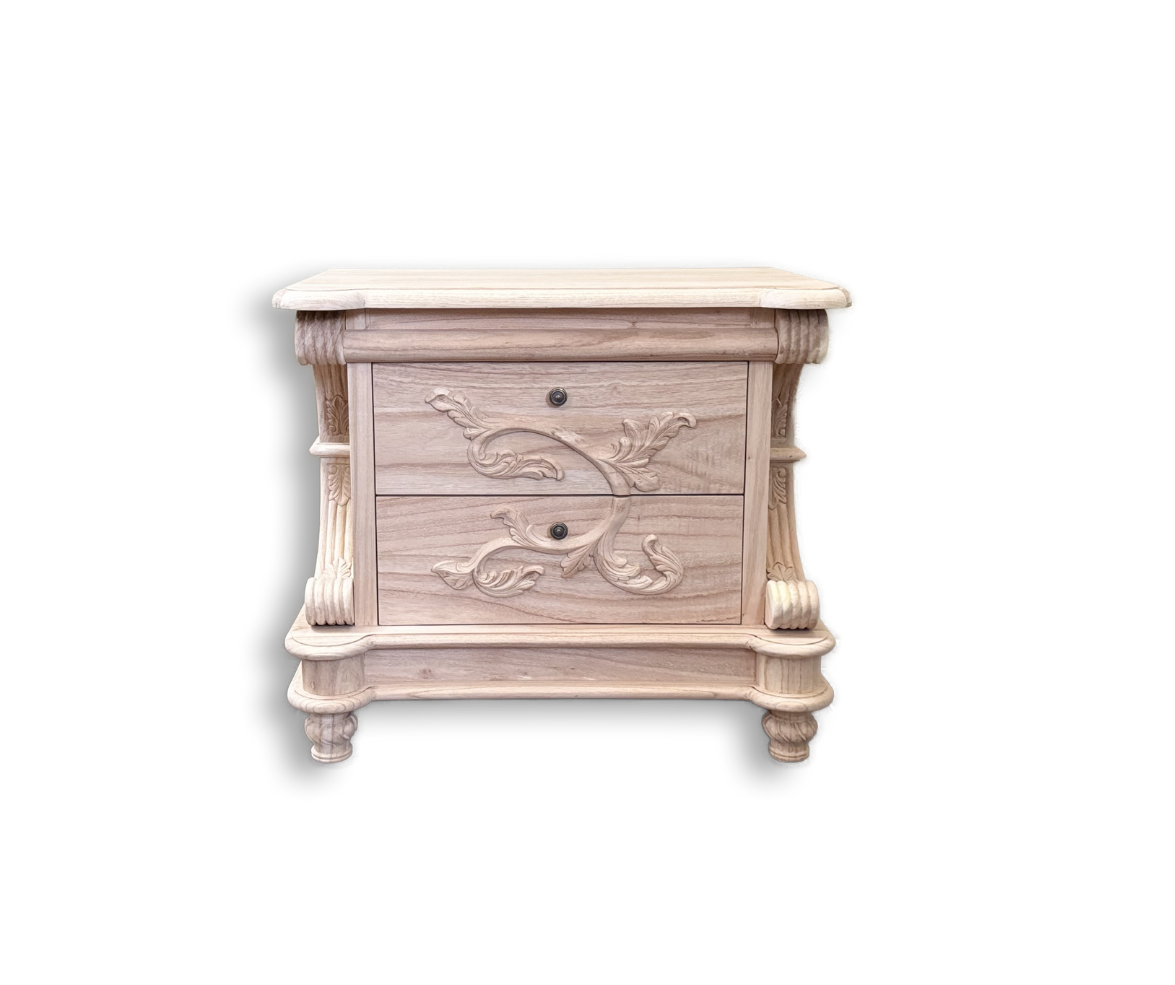 Belagio Bedside Pedestal | Natural 60x70x45