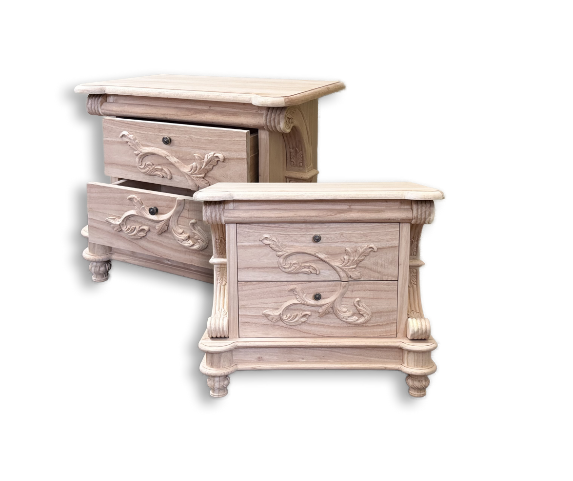 Belagio Bedside Pedestal | Natural 60x70x45