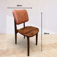 Load image into Gallery viewer, Kursi Robot Natural Wooden Dining Chair | Genuine Leather, Brandy
