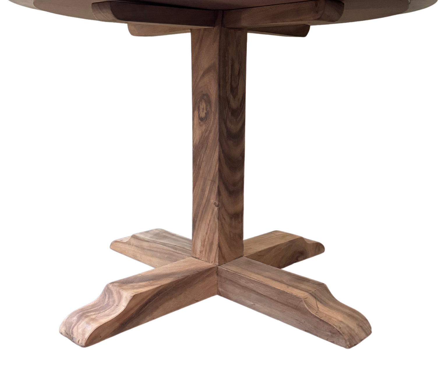 Cross Dining Table Leg Only No Top | Natural Teak