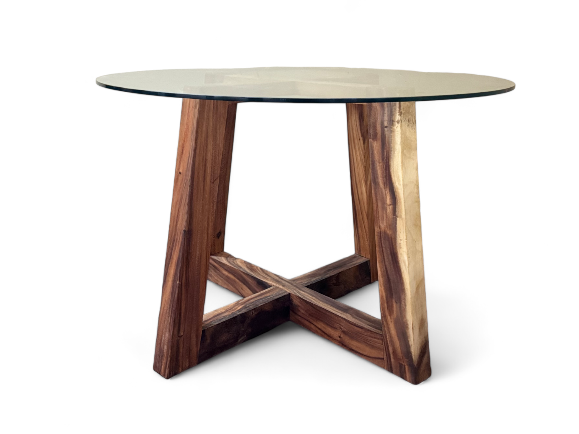 Model Cross Dining Table 4-6 Seater | Acacia Wood Exc Glass