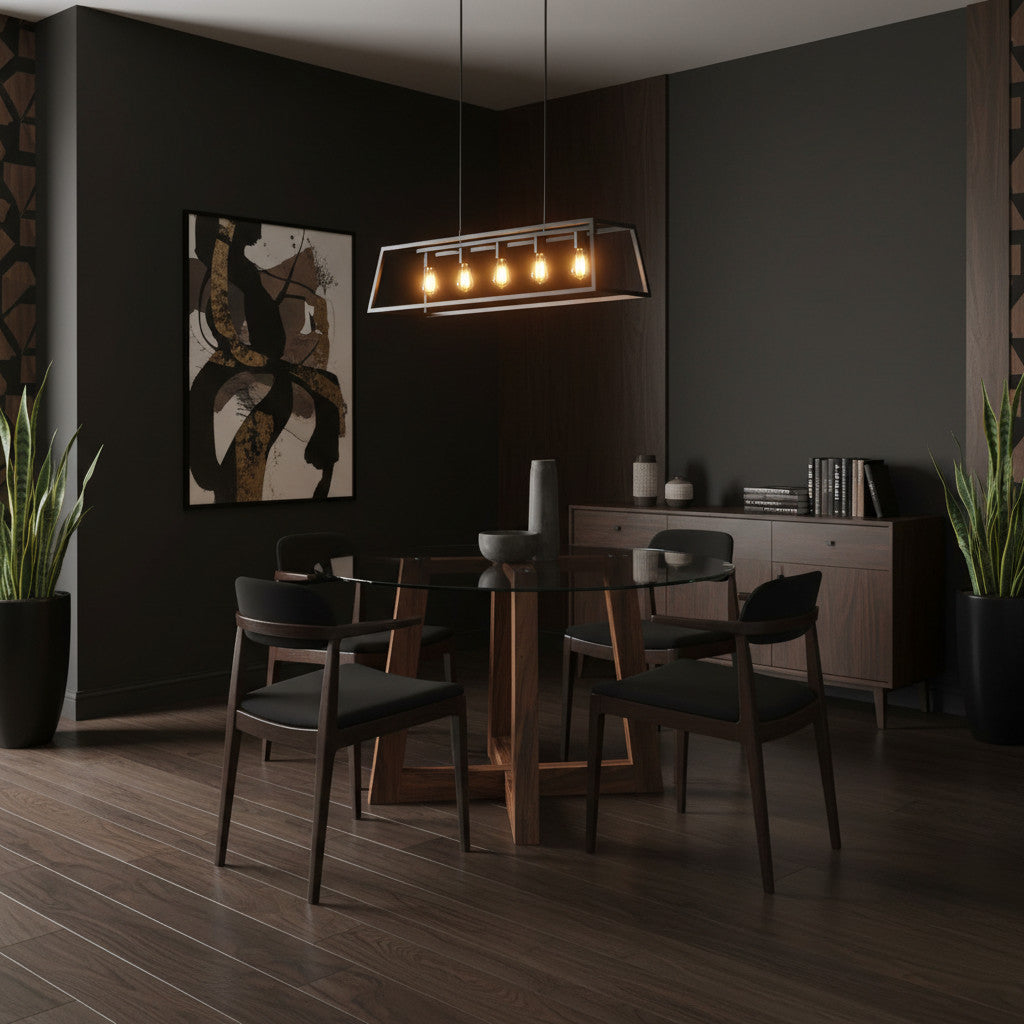 Model Cross Dining Table 4-6 Seater | Acacia Wood Exc Glass