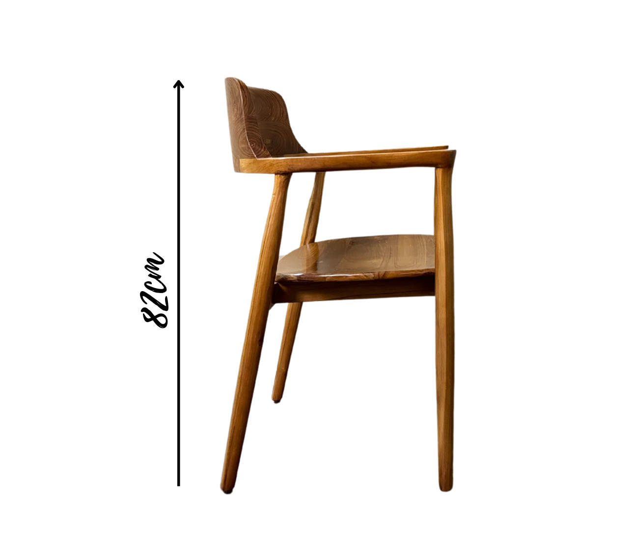 Wooden Chair Round Seat Natural Yellow Lemon Tree