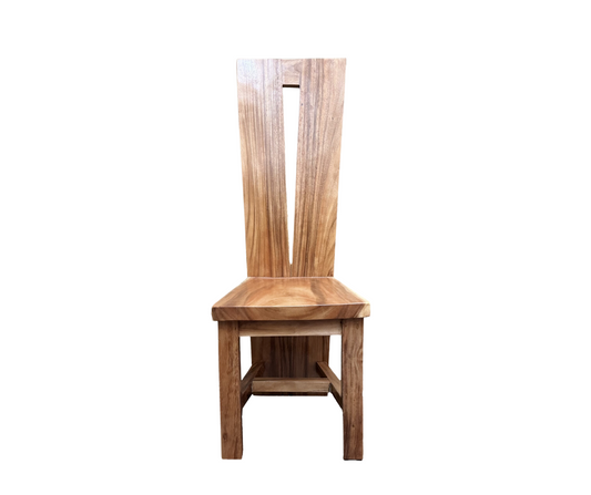 V Solid Wooden Dining Chair | Natural 120x41x45