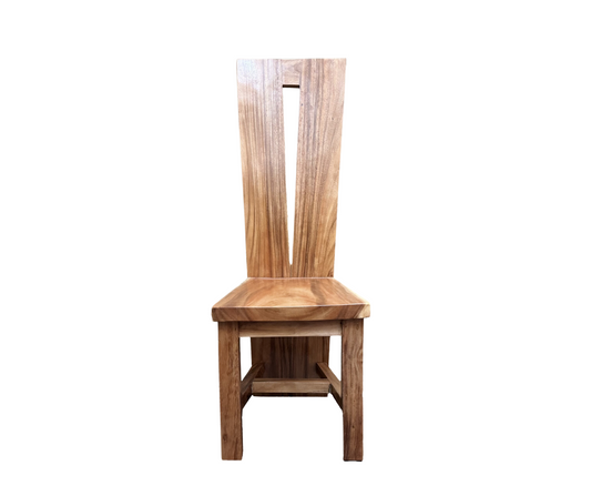 V Solid Wooden Dining Chair | Natural 120x41x45cm