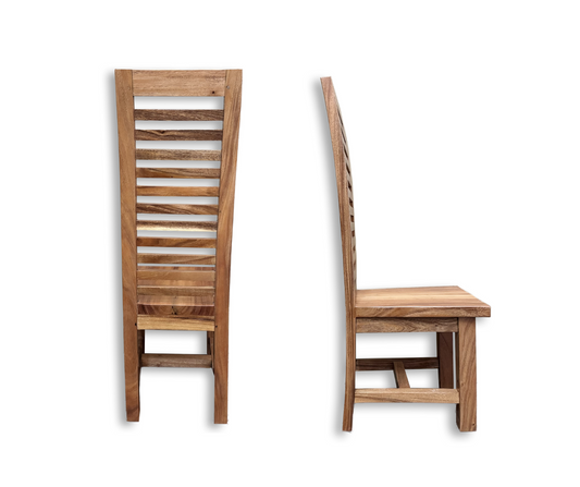Line Solid Wooden Dining Chair | Natural 120x41x45