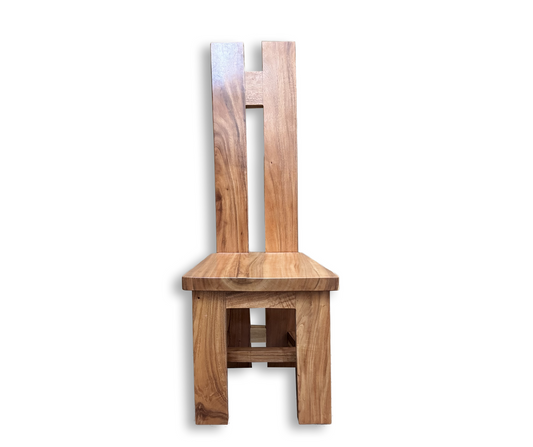 H Solid Wooden Dining Chair | Natural Finish 120x45x41cm