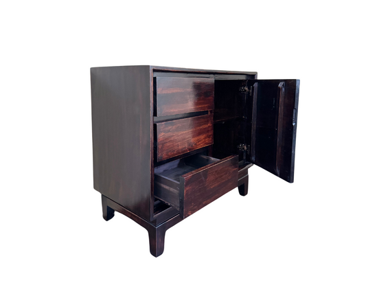 Sideboard 3 Drawer, 1 Door | Dark Wood 100x49.5x90