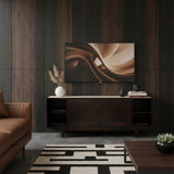 Sliding Door TV Unit | Dark Wood 150cm