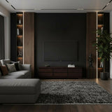 Weave Pattern TV & Plasma Stand | Dark Teak