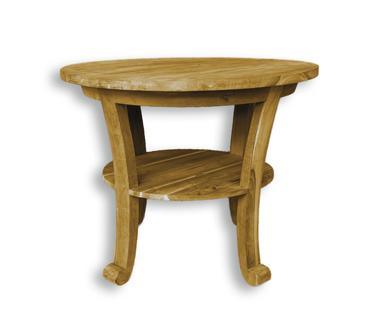 Curled Feet Side Table | Natural 80x80x65