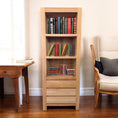 Load image into Gallery viewer, BOOKCASE WITH 3 DRAWERS | NATURAL TEAK
