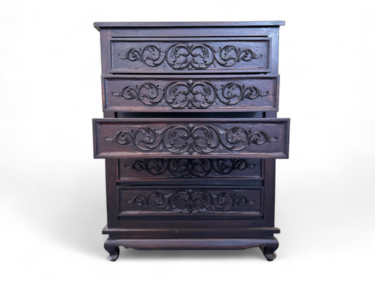 DRESSER COMMODE CARVING | EBONY