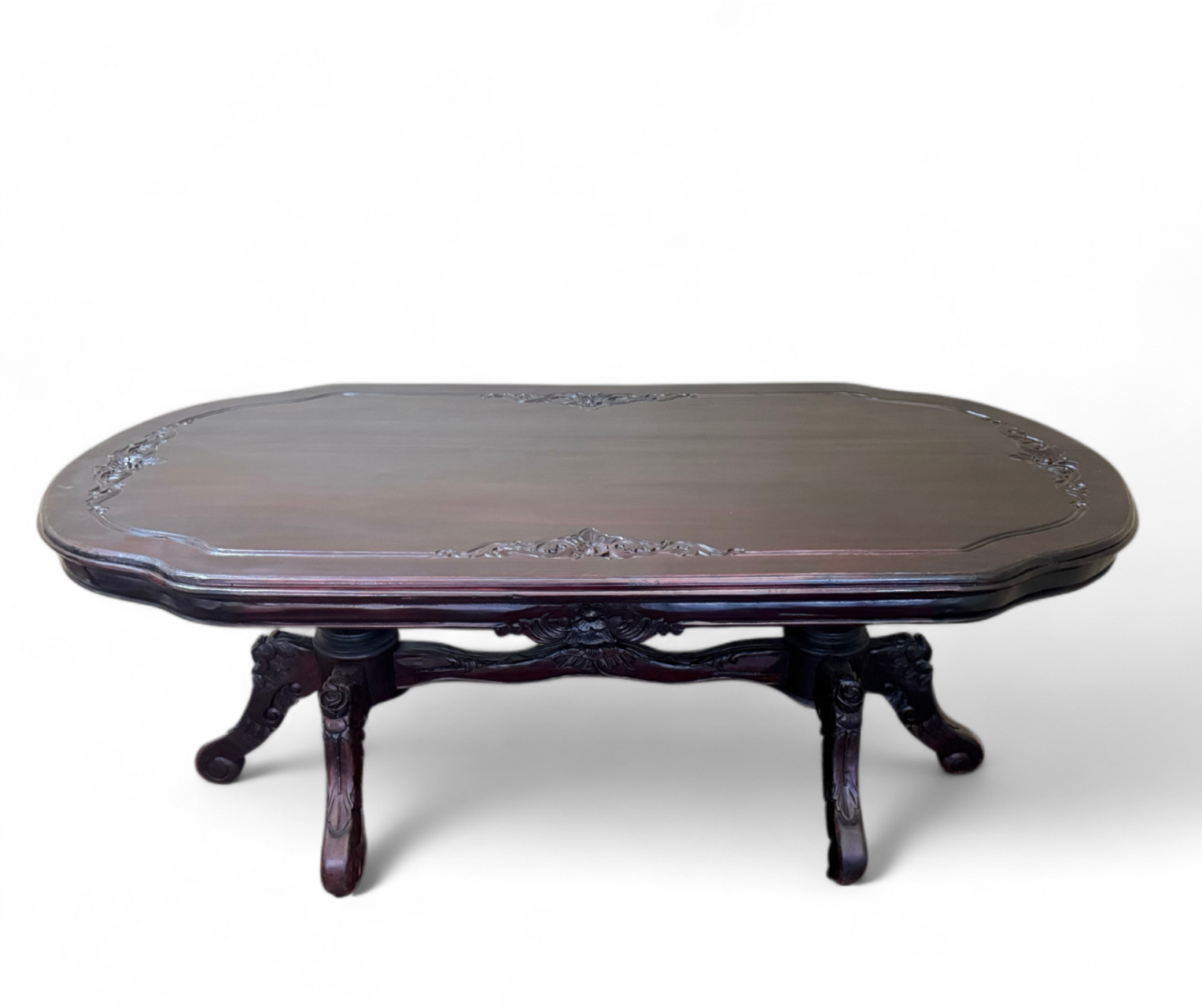 Flower Dining Table Oval | Ebony 2m