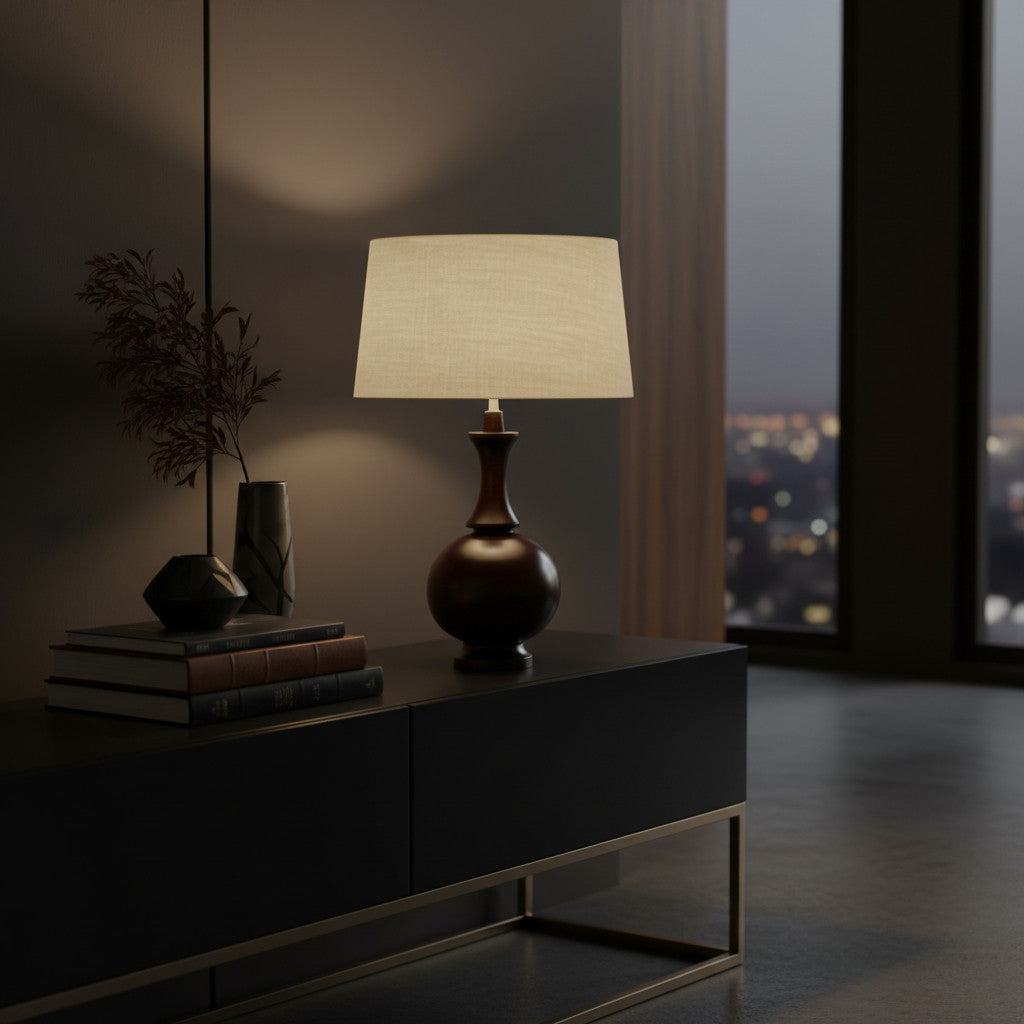 Lounge Lamp Cashmere | Brown 46cm Excl Shade