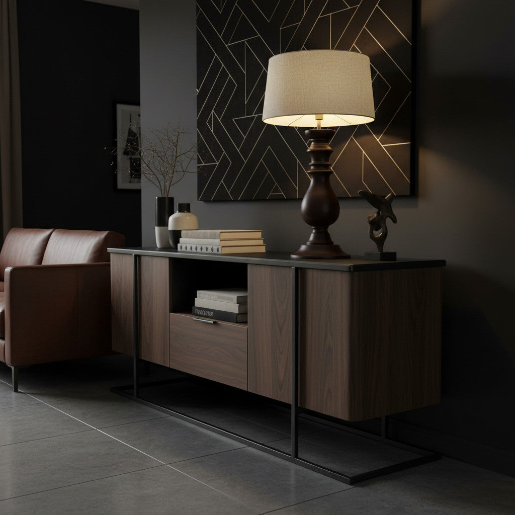 Lounge Lamp Castle | Brown 70cm Excl Shade