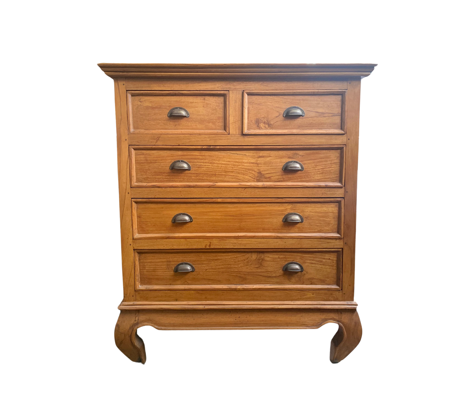 Drawer Lemon Tree Chest of Drawers | Varnished Teak Wood – Yellow Lemon Tree