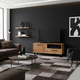 1 Door & 1 Drawer TV & Plasma Stand | Natural 120x43x50cm